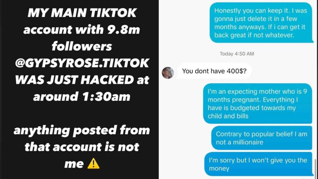 Gypsy Rose Blanchard's TikTok Gets Hacked