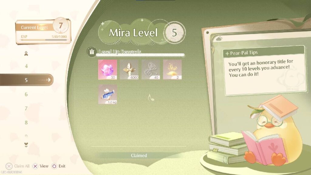 Infinity Nikki Mira Level