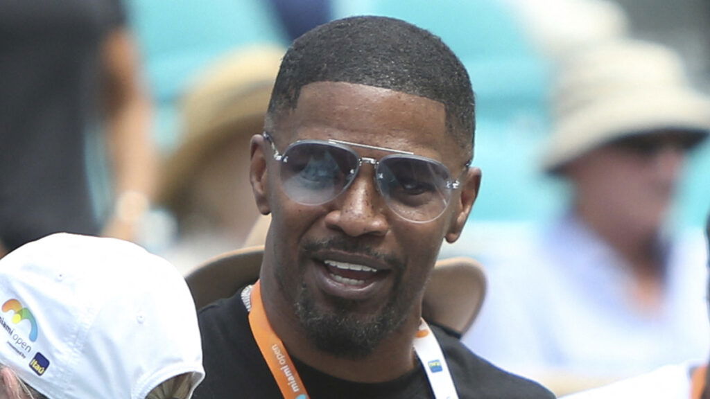 Jamie Foxx at Miami Open - Day 11