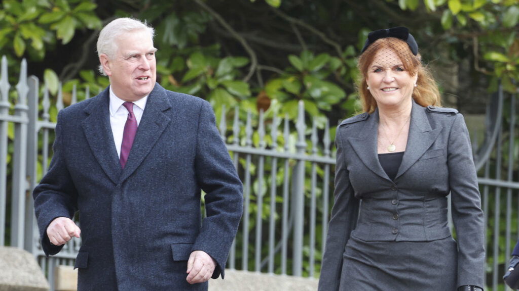 Prince Andrew and Sarah Ferguson at The Thanksgiving Service for King Constantine of Greece