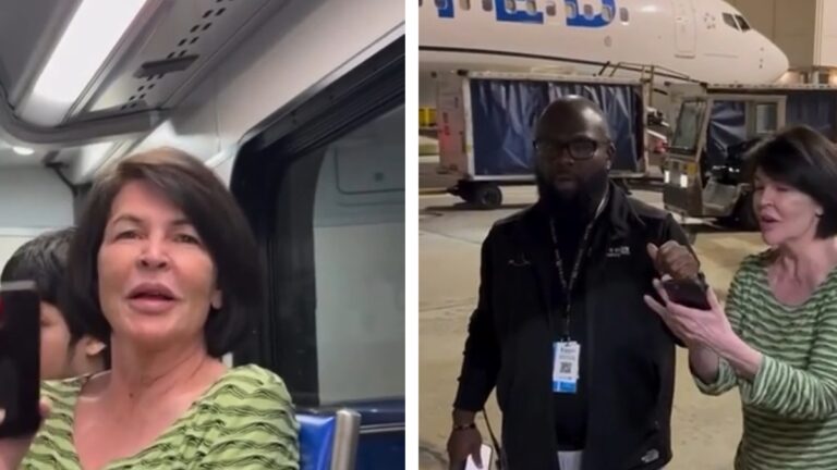 Racist Karen in an Airport Shuttle