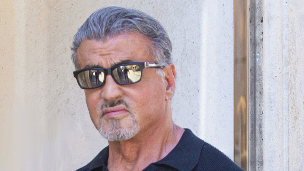 Sylvester Stallone is seen out for a walk in Rome.