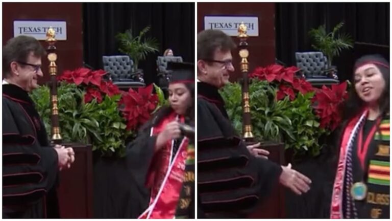 Texas Student Refuses to Shake Hands with University Professor at Graduation