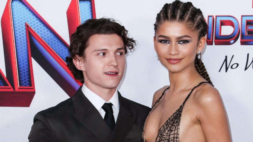 Tom Holland and Zendaya at the premiere of "Spiderman: No Way Home."