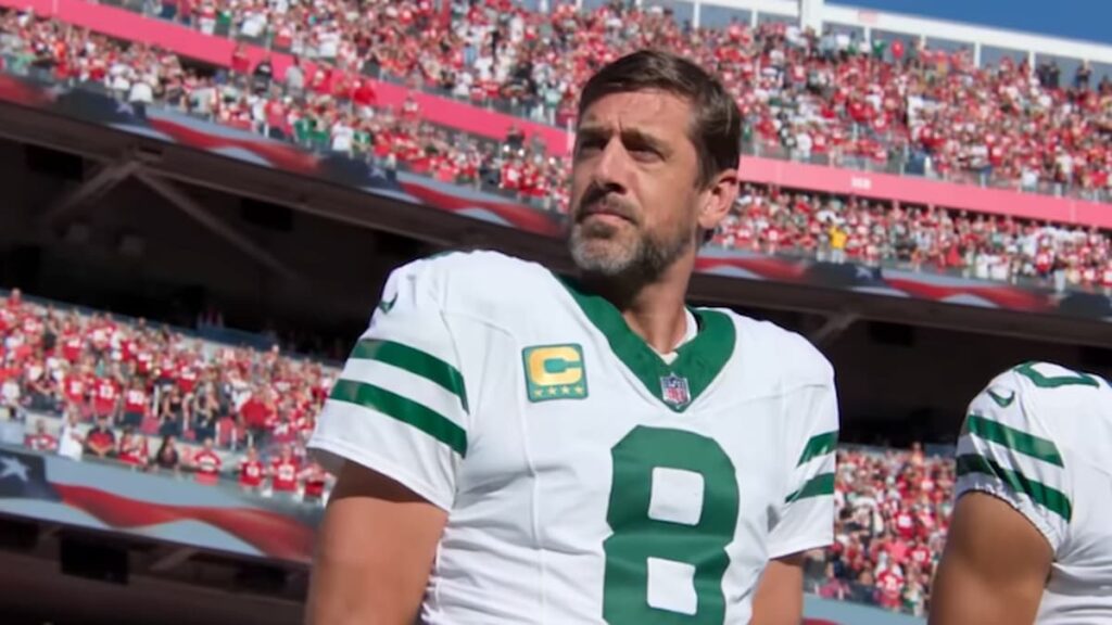 Aaron Rodgers during an NFL game.