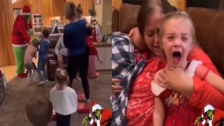 Grinch Christmas prank goes wrong