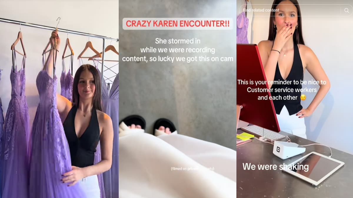 Karen Mom Embarrasses Herself At a Gown Store After Accusing Teen of “Snaking” Her Daughter’s Dress