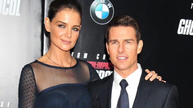 Katie Holmes and Tom Cruise at an event