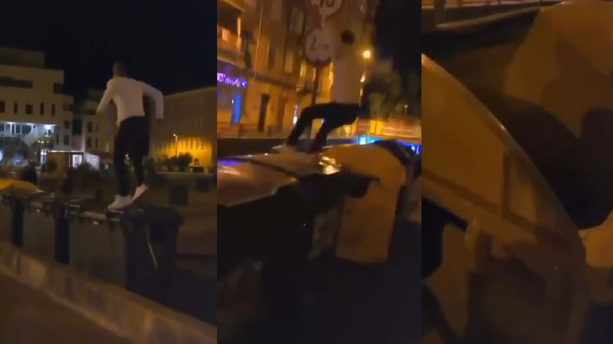 Guy Jumping On Dumpsters Gets What He Deserves: ‘He Is Taking Out the Trash’