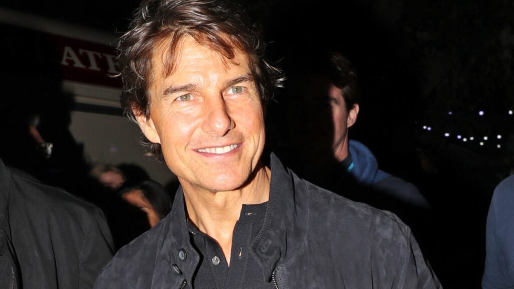 Tom Cruise smiles during outing