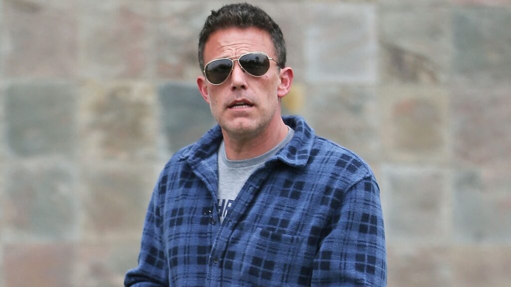 Ben Affleck wearing a blue shirt.