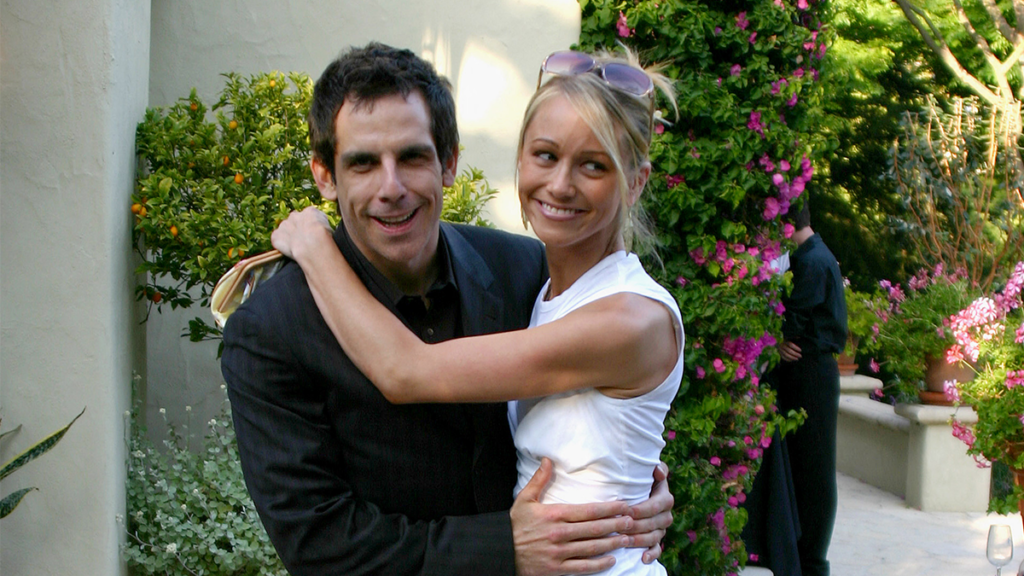 Ben Stiller and Christine Taylor Hugging