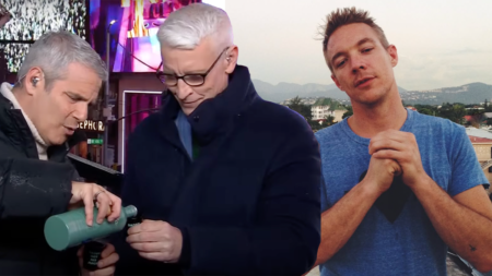 CNN Andy and Anderson Drinking on TV with Diplo Instagram Photo