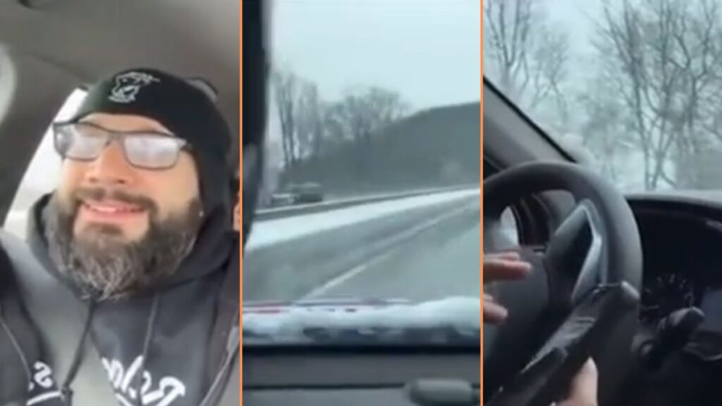 Family Skids and Crashes on Icy Road While Singing MAGA Version of YMCA ‘I’m From a Place That Doesn’t Get Icy Roads, but It Looks Like They Were Going Way Too Fast for Those Conditions'