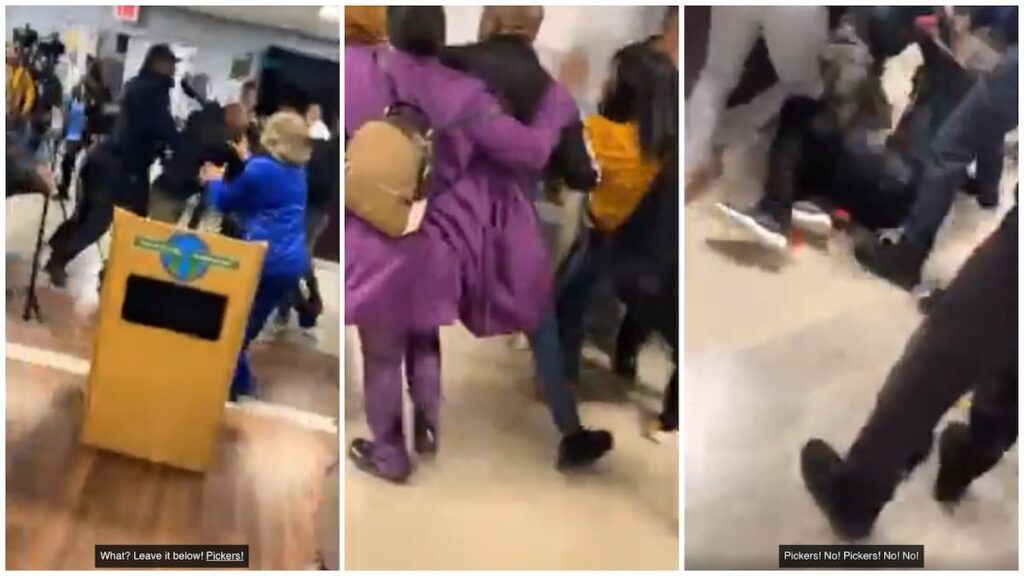 Brawl erupts during Thornton Township Meeting in Illinois