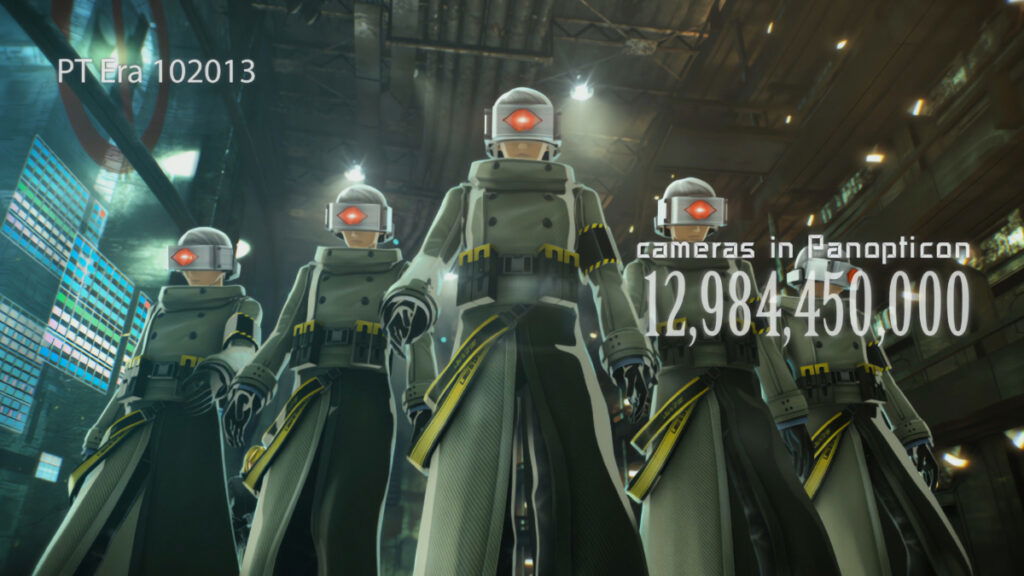 Panopticon guards with sinister cyclops masks in Freedom Wars