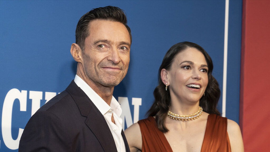 Hugh Jackman and Sutton Foster attend Opening night for musical The Music Man