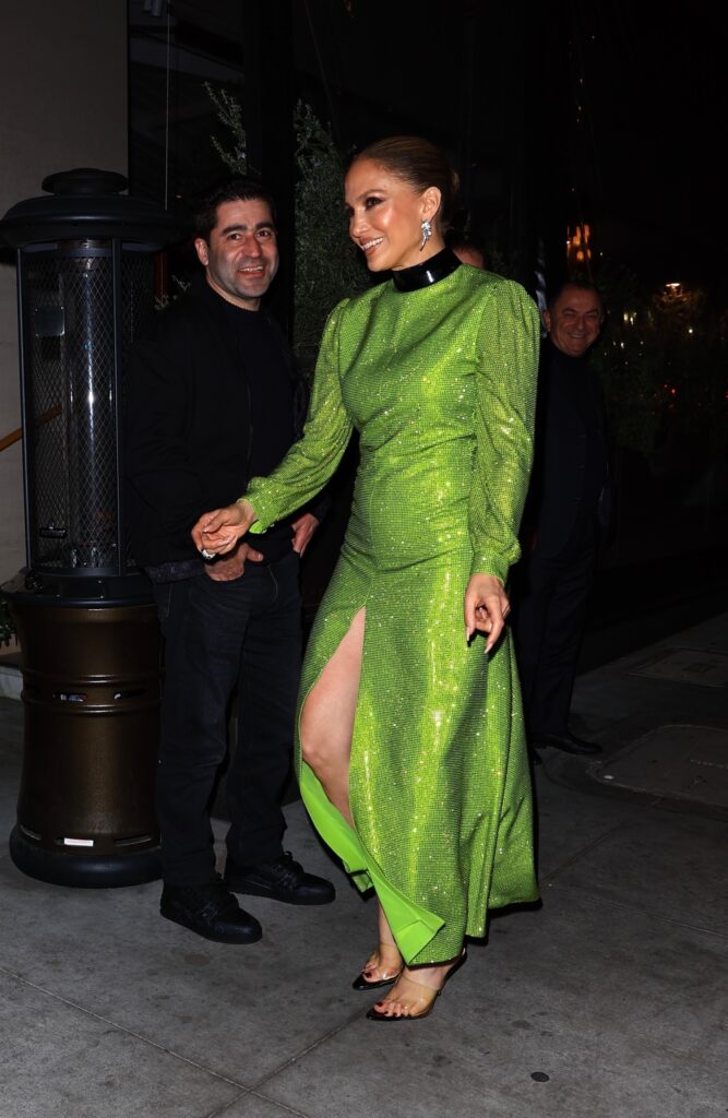 Jennifer Lopez in a Green Dress