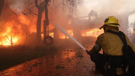 LA Firefighters battle the Pacific Palisades wildfires