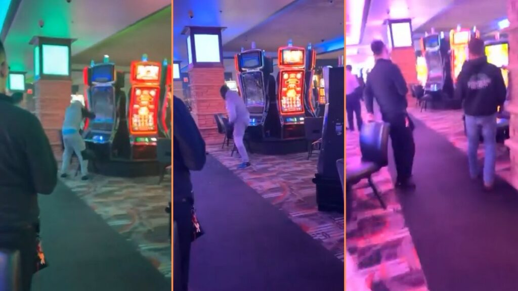 Las Vegas Man Crashes Out and Destroys Slot Machine After Losing 'Great Way to Lose Even More Money!'