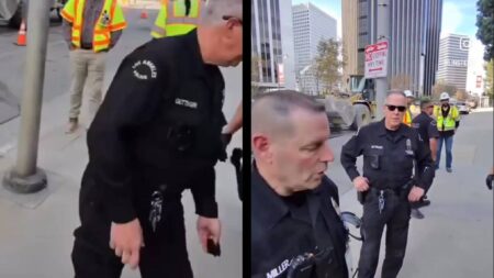 Los Angeles Police Officer Littering