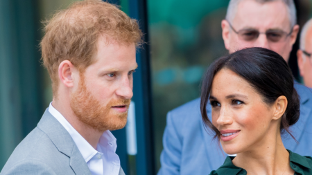 Meghan Markle Looking at Prince Harry