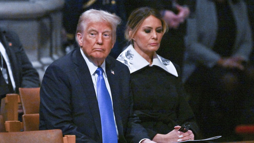 Donald Trump and Melania Trump at the State Funeral Honoring US President Jimmy Carter