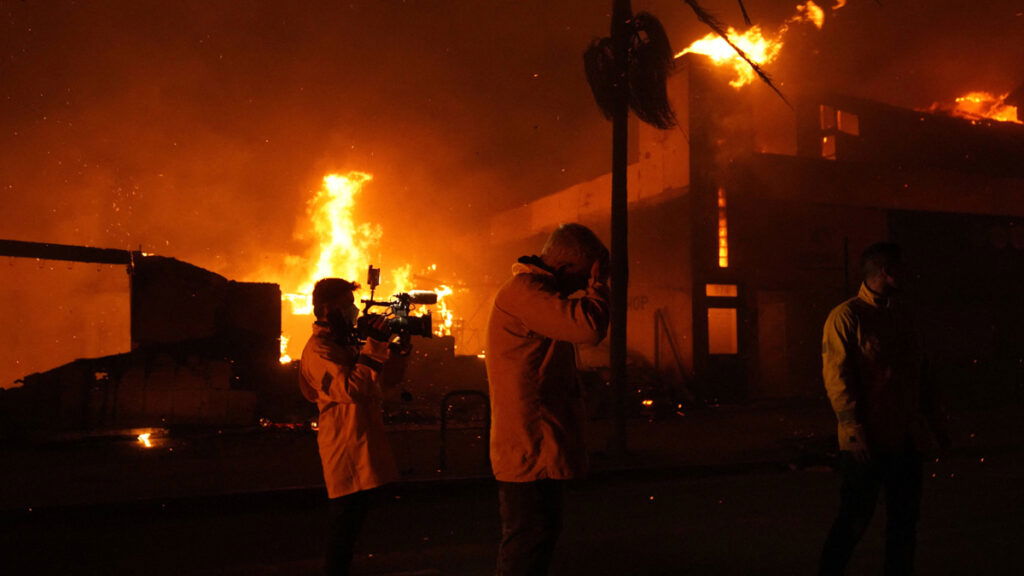 Pacific Palisades Fire in Los Angeles, USA - 8 Jan 2025