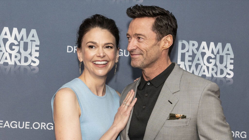 Sutton Foster and Hugh Jackman at the 88th Annual Drama League Awards