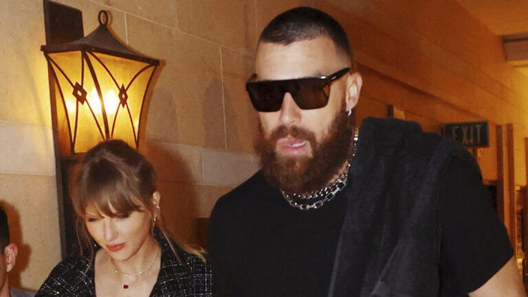 Taylor Swift and Travis Kelce celebrate Kansas City Chiefs Super Bowl win at XS Nightclub at Wynn Las Vegas