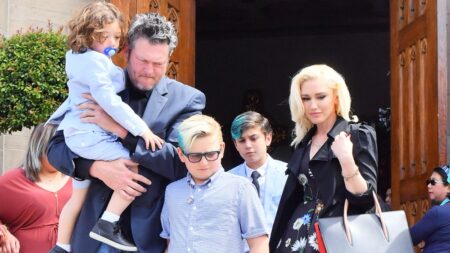 Blake Shelton with Gwen Stefani and her sons