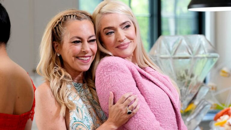 Erika Jayne and Sutton Stracke during an episode of RHOBH.