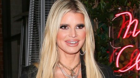 Jessica Simpson smiles during outing