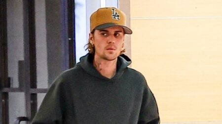 Justin Bieber looks stressed during outing