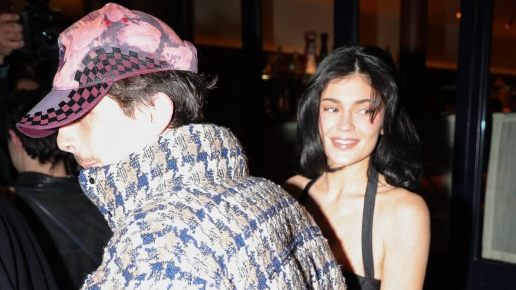 Kylie Jenner smiles during date night with Timothee Chalamet