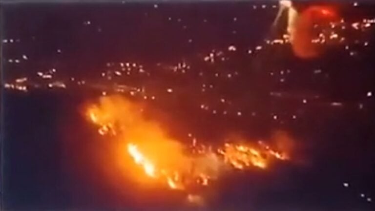 Helicopter Nails Water Drop on LA Wildfire: ‘That’s the Most Bullseye One I’ve Ever Seen’ Los Angeles wildfires water drop