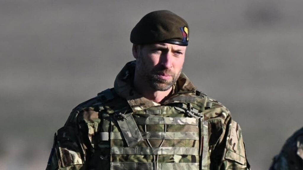 Prince William in army uniform in Wales