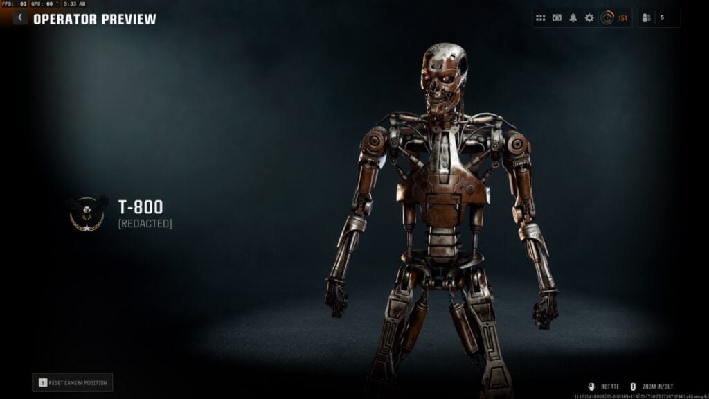 BO6 Warzone T-800 operator skin