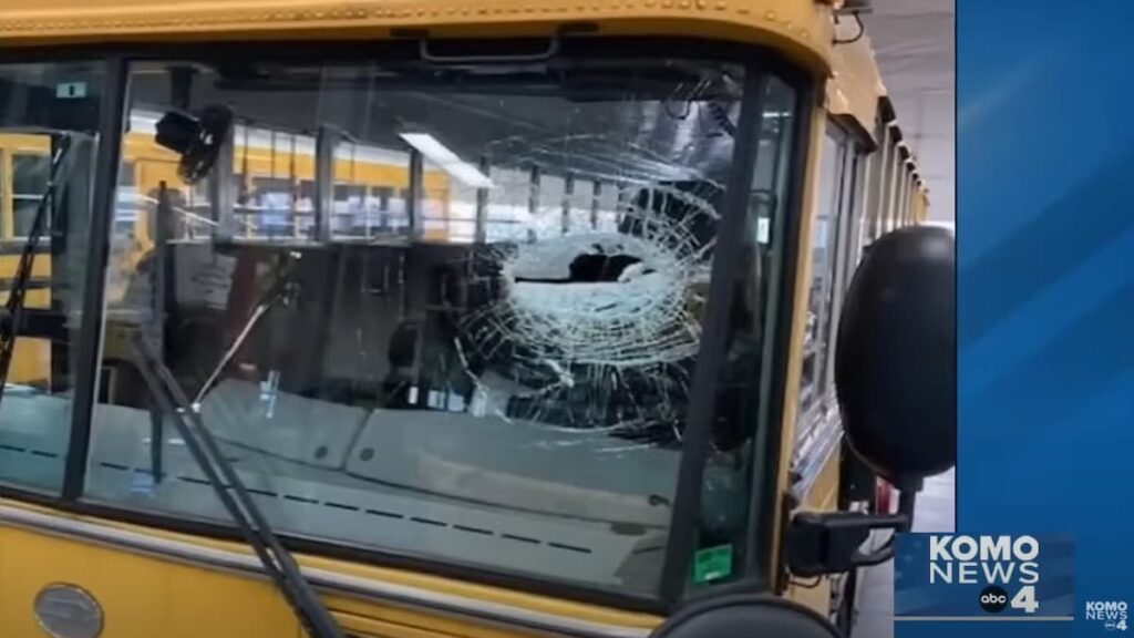 Bellevue bus damage