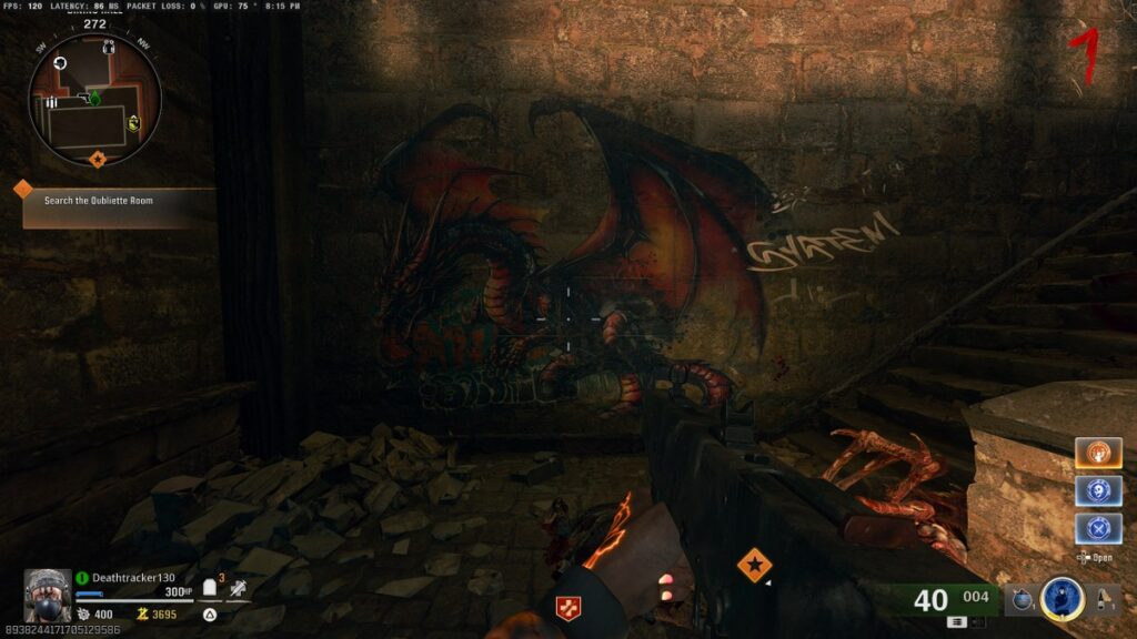 Citadelle des Morts Zombies dragon art on the wall