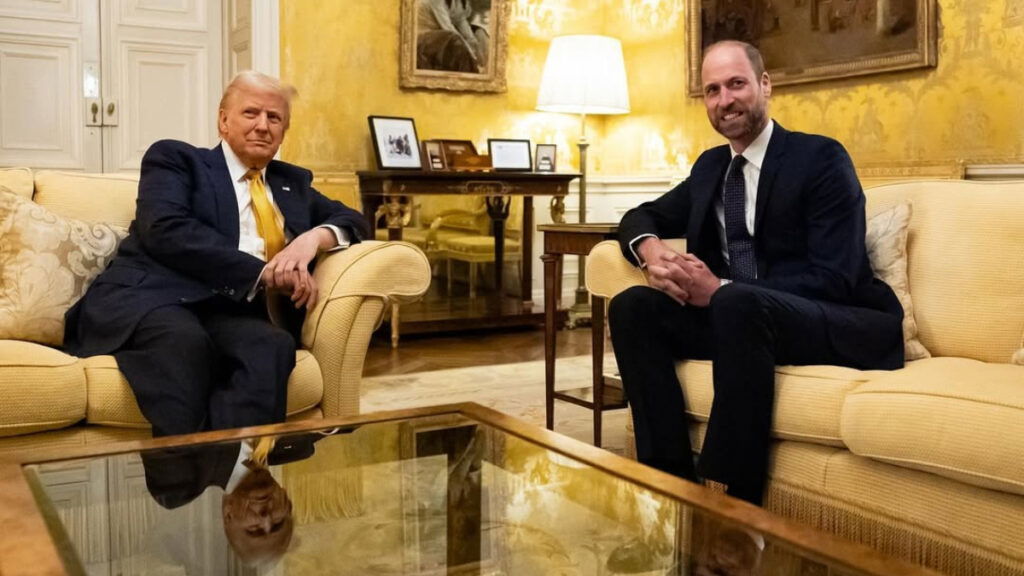 Donald Trump and Prince William at the Notre Dame Cathedral reopening in Paris.