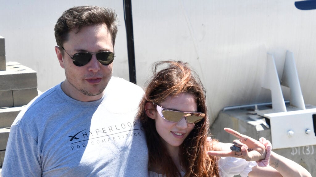 Elon Musk and Grimes at SpaceX's third Hyperloop Pod Competition 2018