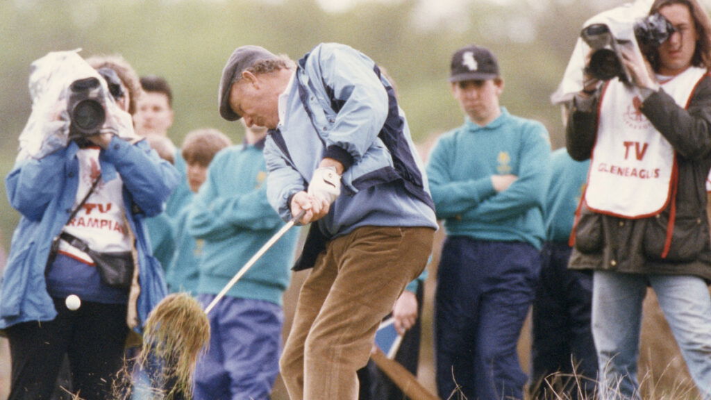 Gene Hackman playing golf