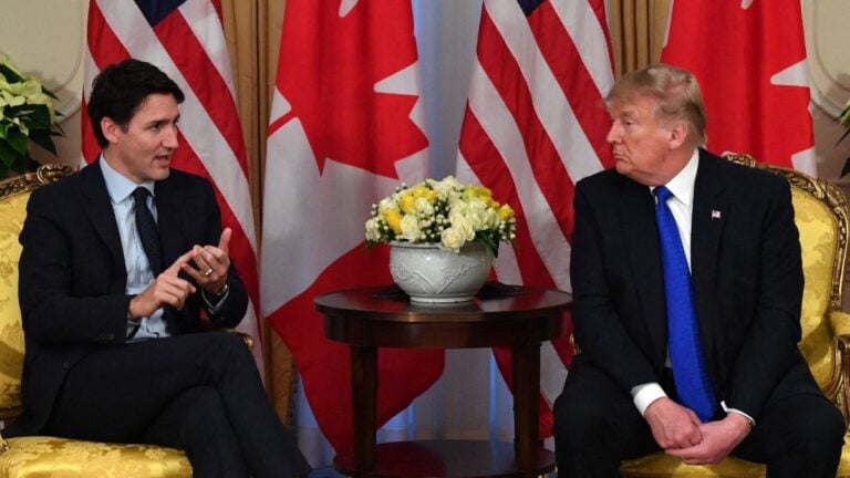 Justin-Trudeau and Donald Trump