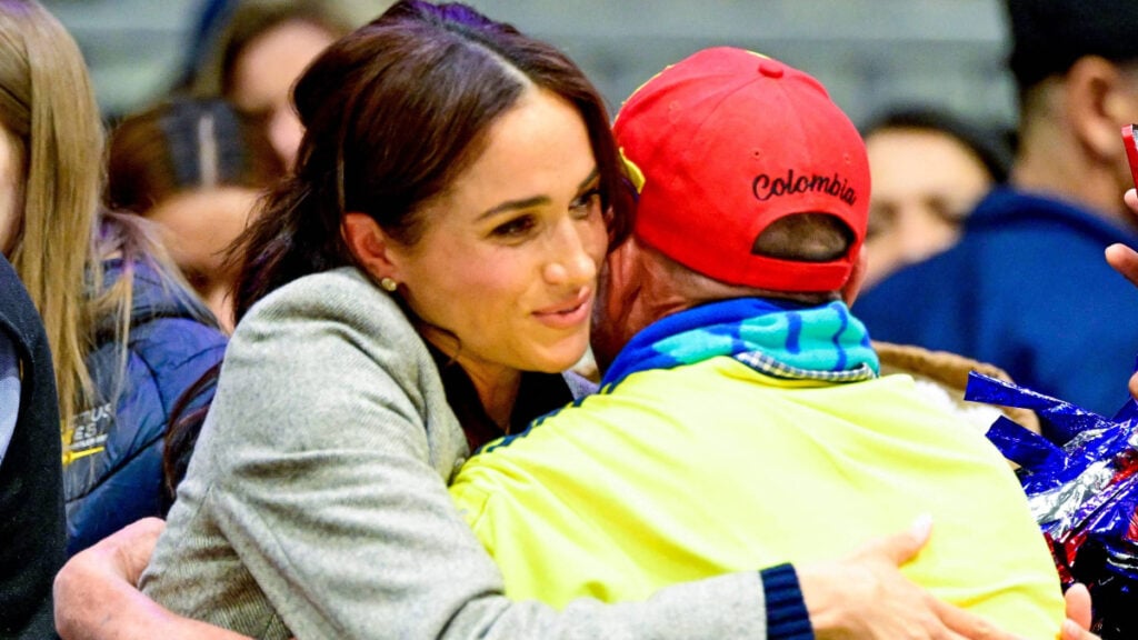 Meghan Markle, Duchess of Sussex at Wheelchair Basketball in Vancouver Convention Centre during Invictus Games Vancouver Whistler 2025 in Canada.