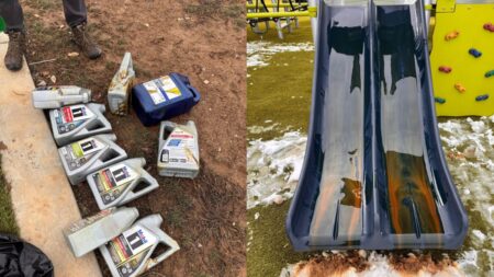 Ohio Local Park Vandalized With Over 10 Gallons of Used Motor Oil