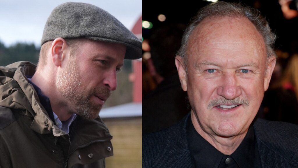 Prince William and Gene Hackman photo merge.