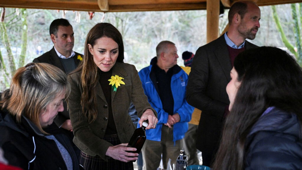 Prince William and Kate Middleton visit Pontypridd in Wales.