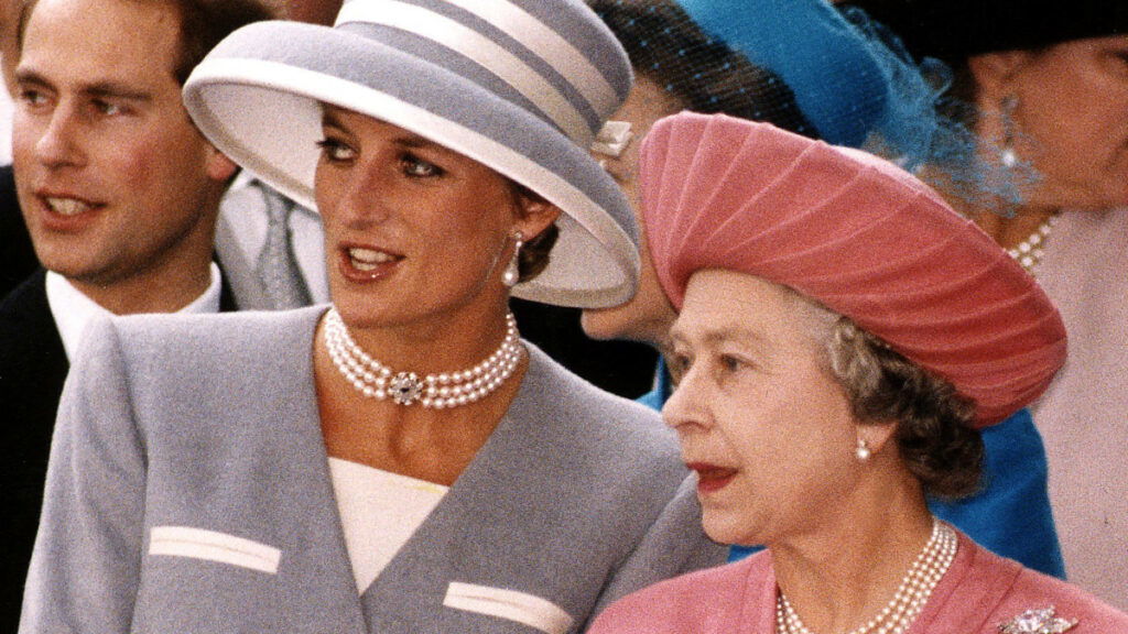 Queen Elizabeth and Princess Diana.