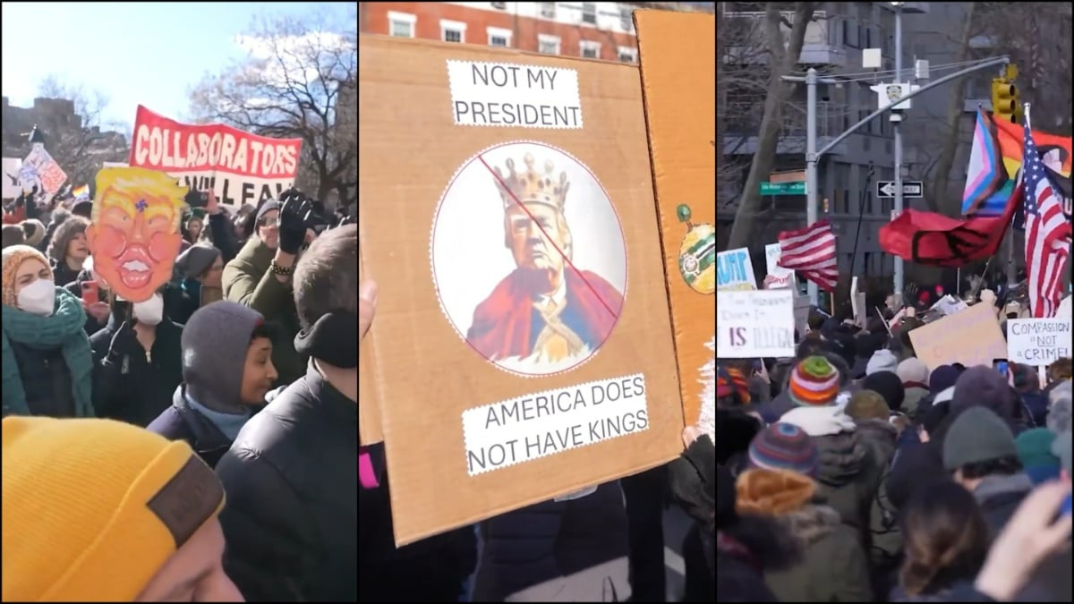 Protesters Flood NYC for President’s Day Demonstration in Defiance of Donald Trump: ‘You Are Not Alone’